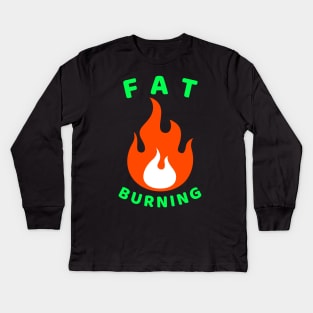 Fat burning gym workout. Kids Long Sleeve T-Shirt